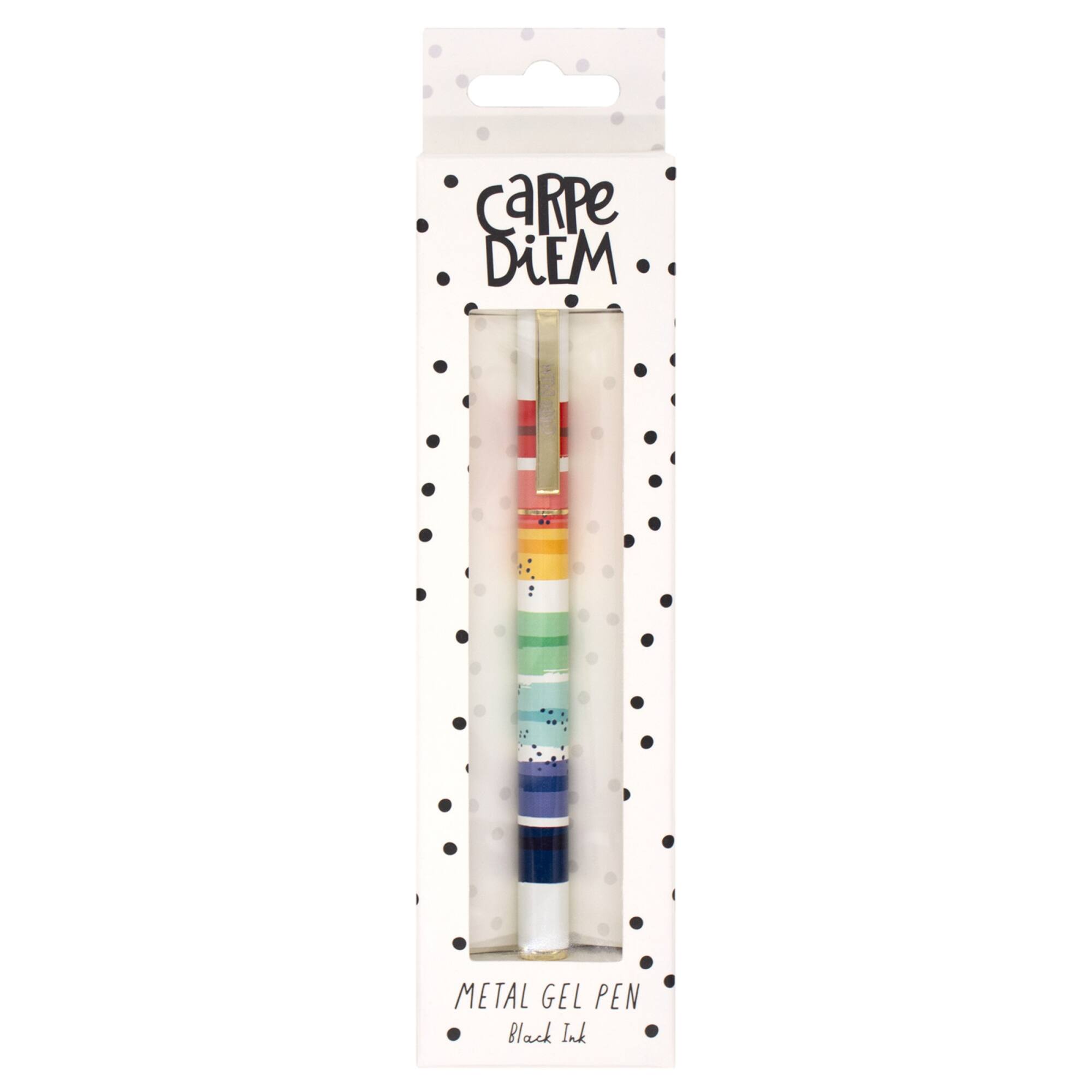 Pukka Pads Black Ink Metal Gel Pen Pack 6